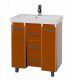 Тумба Misty Джулия Qvatro - 90 с 3-мя ящиками оранжевая (Л-Джк01090-1310Ко3) (с раковиной)  (СО000005269)