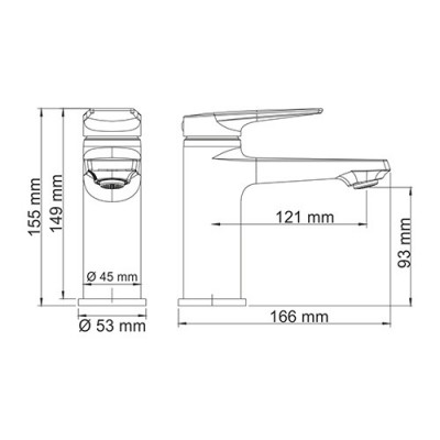 WasserKRAFT Lopau 3203 смеситель для умывальника, хром