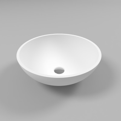 Умывальник накладной круглый WHITECROSS Cornelian D=43 белый мат иск. камень (0714.043043.200)