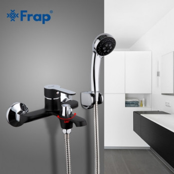 Смеситель Frap для ванны однорычажный стационарный черный (F3242)