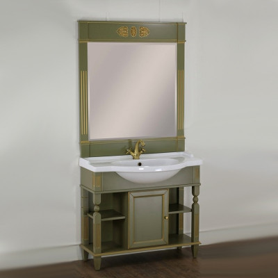 Тумба под раковину Migliore Kantri 96 26679 оливковая