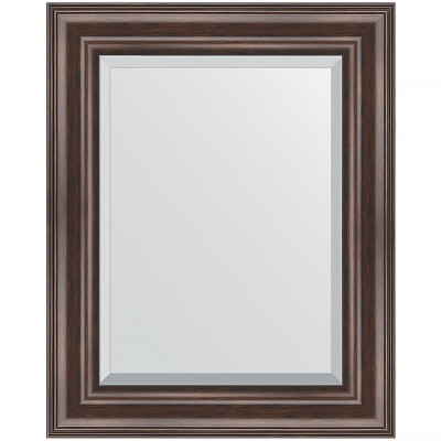 Зеркало настенное Evoform Exclusive 51х41 BY 1356 с фацетом в багетной раме Палисандр 62 мм