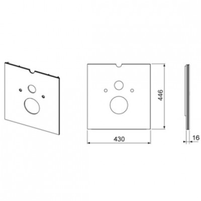TECE Нижняя панель для установки унитазов-биде. Duravit. Стекло белое. 9650103