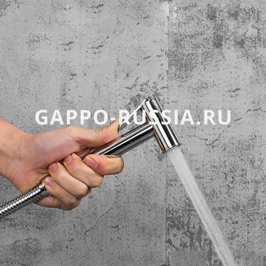 Термостатический смеситель с гигиеническим душем Gappo хром (G7290)