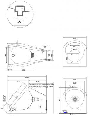 Антивандальный писсуар Nofer 13004.S