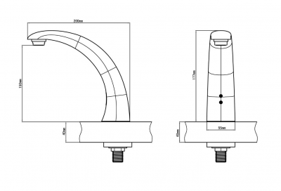 Kopfgescheit KR5151V-DC автоматический сенсорный смеситель для раковины, хром