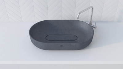 BetON WВ-607 Накладная раковина из бетона серого оттенка в стиле Лофт