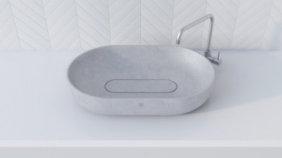 BetON WВ-607 Накладная раковина из бетона серого оттенка в стиле Лофт