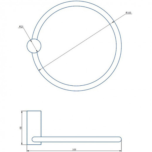 Кольцо для полотенец Haiba HB8404 (нерж сталь)