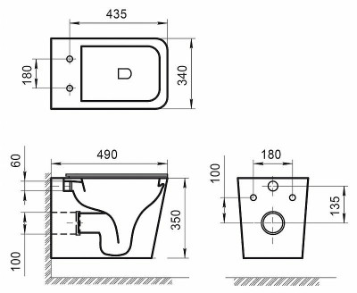 Унитаз BelBagno Ardente-R BB520CHR подвесной без сиденья
