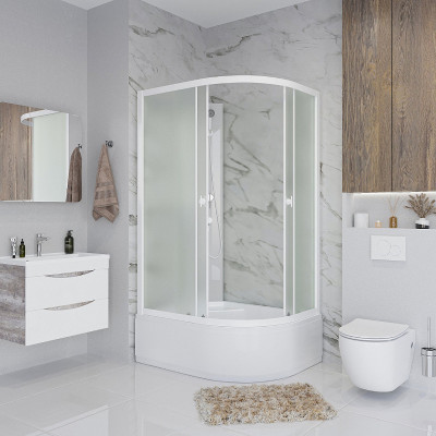 Душевая кабина Niagara Promo 90x80 L P90/80/40L/MT/BK асимметричная