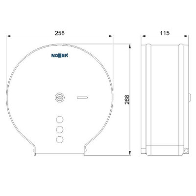 Диспенсер туалетной бумаги Nofer 05006.N Черный матовый