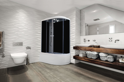 Душевая кабина Parly Classic Эконом EC122 120х80х215см, черный