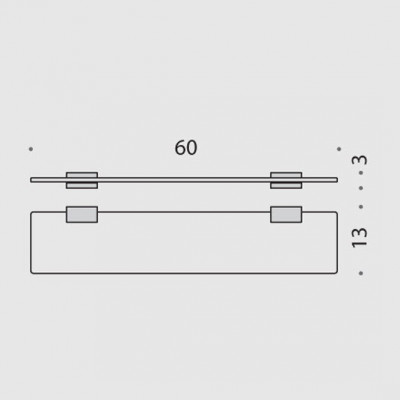 COLOMBO Look B1661.000 полка стеклянная