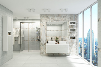 Модуль подвесной Aquaton Брук 60 открытый дуб латте (1A201301BCDL0), для ванной (СНЯТ с пр-ва)