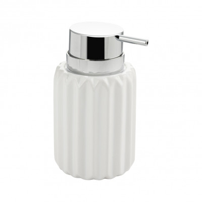 Дозатор для жидкого мыла настольный, белый, глянцевый, керамический САНАКС (10634)