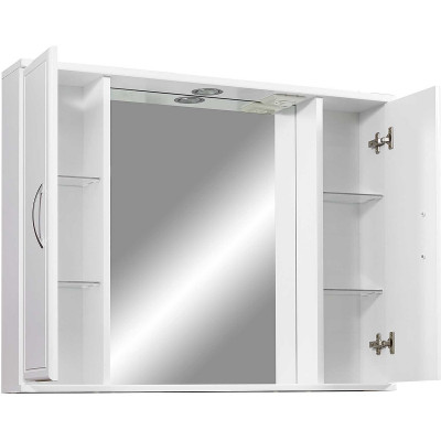 Зеркало со шкафом в ванную Stella Polar Концепт 80/С SP-00000059 с подсветкой белое