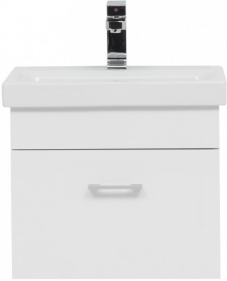 Тумба с раковиной Aquanet Нота 50 (Moduo Slim) белый напольная/подвесная (00254064)