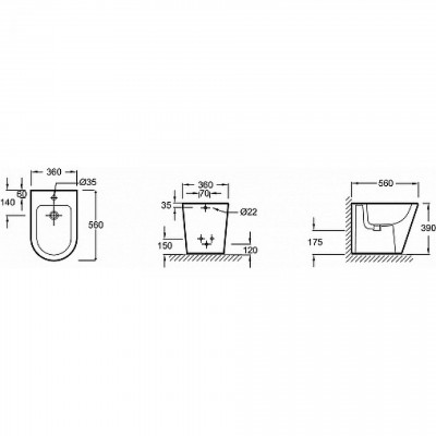 Напольное биде Jacob Delafon Rodin+ EBJ0002-00, белый
