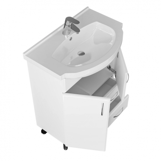 Тумба для умывальника напольная СаНта "Элеганс - 65.1" с2 ящ.(под умывальник Элеганс 65)