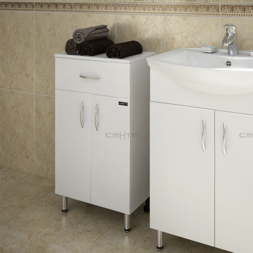 Тумба напольная СаНта "ТН-450" 2 двери, 1 ящ., белая