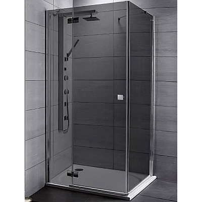 Душевой уголок Radaway Almatea KDJ 80x90 L 32146-01-05NL графит профиль хром прямоугольный левый