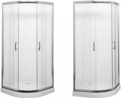 Душевой уголок Aquanet Alfa NAA2142 100x100, R550, прозрачное стекло четверть круга