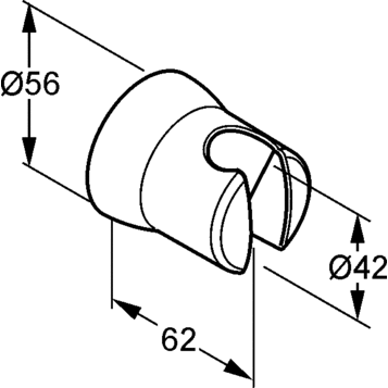 Kludi Sirena 6305005-00 держатель ручного душа, хром