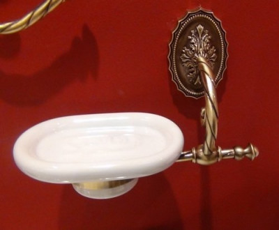 MIGLIORE Edera 16895 мыльница настенная, керамика/бронза