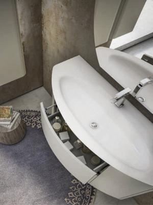 Тумба под раковину Cezares Eden 54417 121 см подвесная, цвет grigio natura