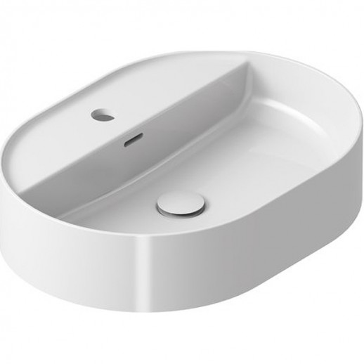 Раковина накладная Ravak Ceramic Slim Shelf O 55 XJX01155003 белая овальная