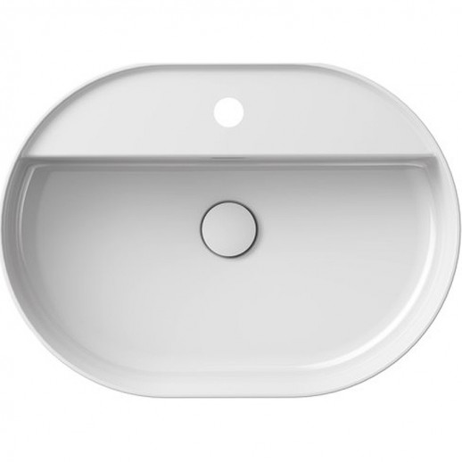 Раковина накладная Ravak Ceramic Slim Shelf O 55 XJX01155003 белая овальная