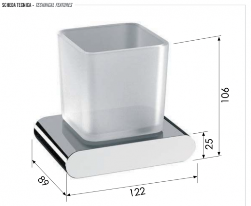 Стакан без опоры ACGL 15 VG белый REMER (ACGL15VG)