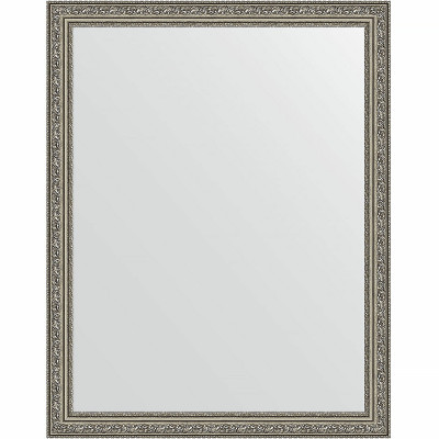 Зеркало настенное Evoform Definite 94х74 BY 3264 в багетной раме Виньетка состаренное серебро 56 мм