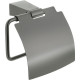 Настенный держатель туалетной бумаги Fixsen Trend Graphite FX-98010 с крышкой черный графит  (FX-98010)