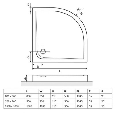 Поддон EXCELLENT Sense Compact 100x100 белый (BREX.SEN10WHC)