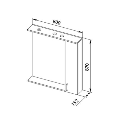 Aquanet Донна 80 00169039 зеркало с подсветкой, белый дуб