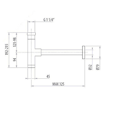 Сифон для раковины Gattoni Accessori 0162/00C0 хром
