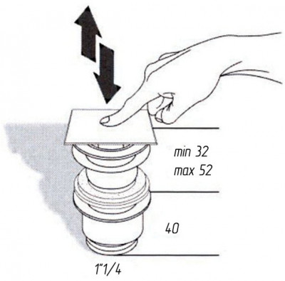 MIGLIORE Ricambi 17955 донный клапан под перелив, хром