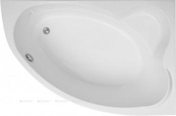 Акриловая ванна Aquanet Lyra 150x100 R с каркасом пристенная асимметричная (00255738)