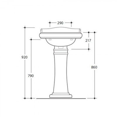 KERASAN Retro 1070bi пьедестал, белый