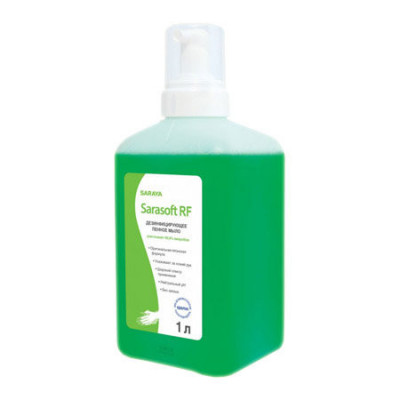 Saraya Sarasoft RF дезинфицирующее пенное мыло для рук и поверхностей 250 мл, 1 л, 1,2 л, 5 л