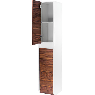 Шкаф-пенал в ванную Veedi Vision 35 VSN000P-L подвесной дуб орех белый