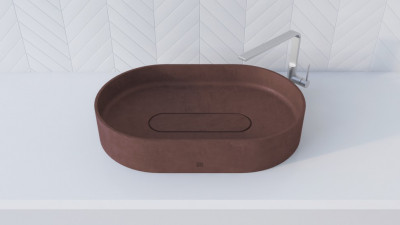 BetON WВ-608 Накладная раковина из бетона серого оттенка в стиле Лофт