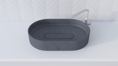 BetON WВ-608 Накладная раковина из бетона серого оттенка в стиле Лофт