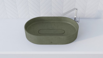 BetON WВ-608 Накладная раковина из бетона серого оттенка в стиле Лофт