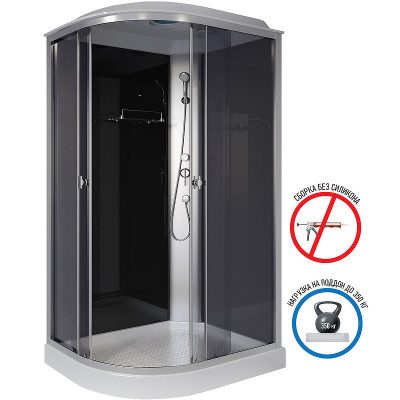 Душевая кабина Niagara Eco 120x80 R E120/80/13R/TN асимметричная