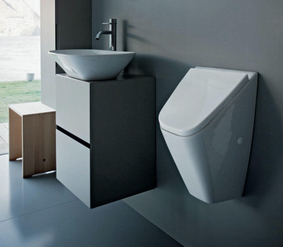 Писсуар Laufen Vila 8411410000001 белый фарфоровый писсуар, прямоугольный, скрытый подвод воды, австрийский дизайн