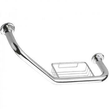 Поручень с мыльницей Haiba HB1719 (металл) хром