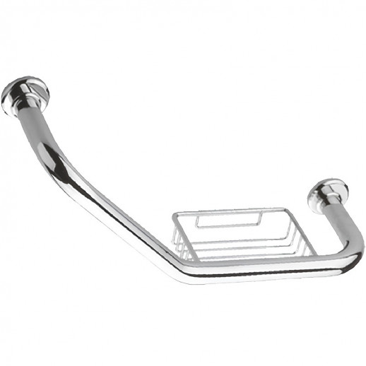 Поручень с мыльницей Haiba HB1719 (металл) хром